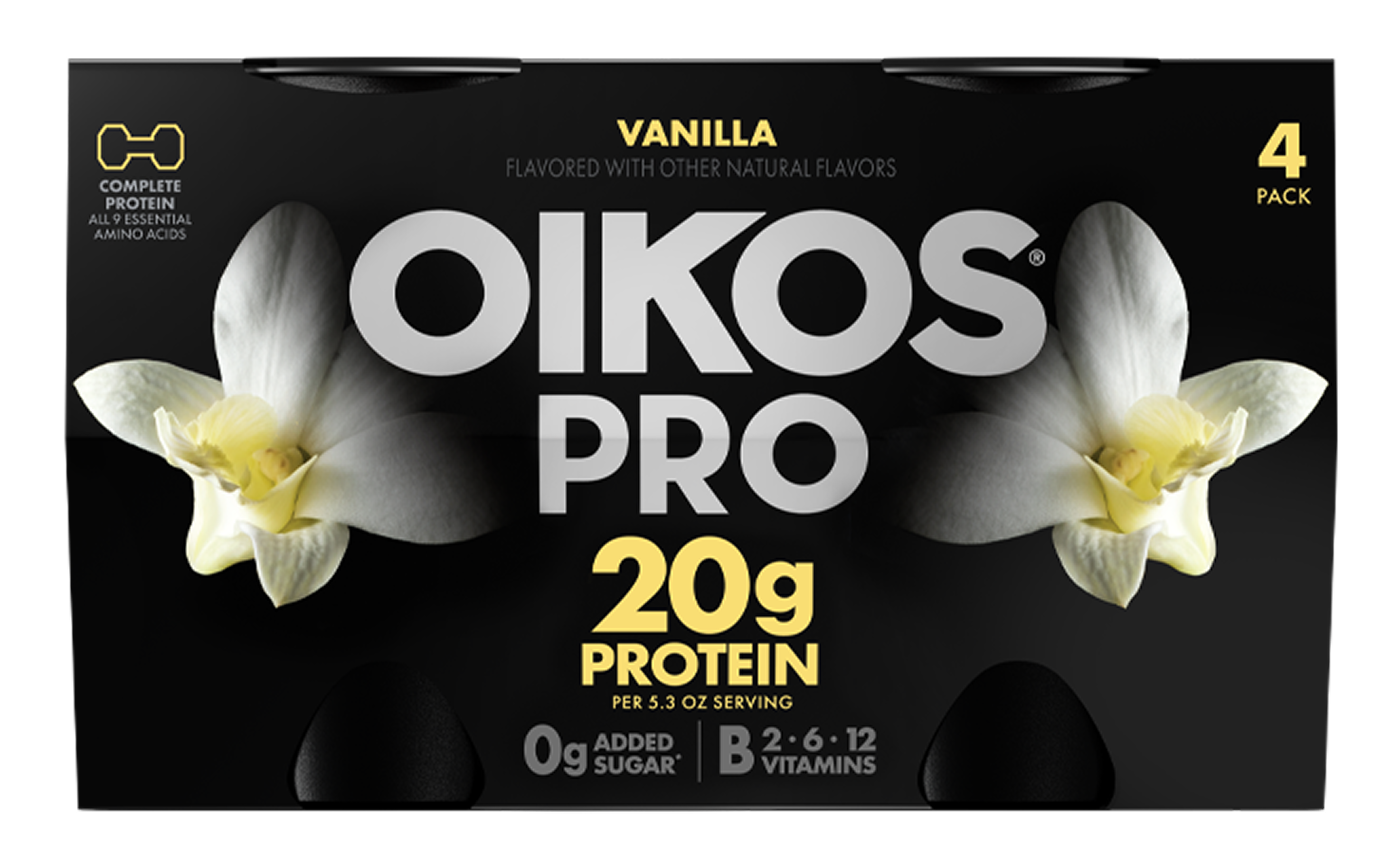 Vanilla Oikos Pro High Protein Yogurt Cultured Ultra Filtered Milk Multipack