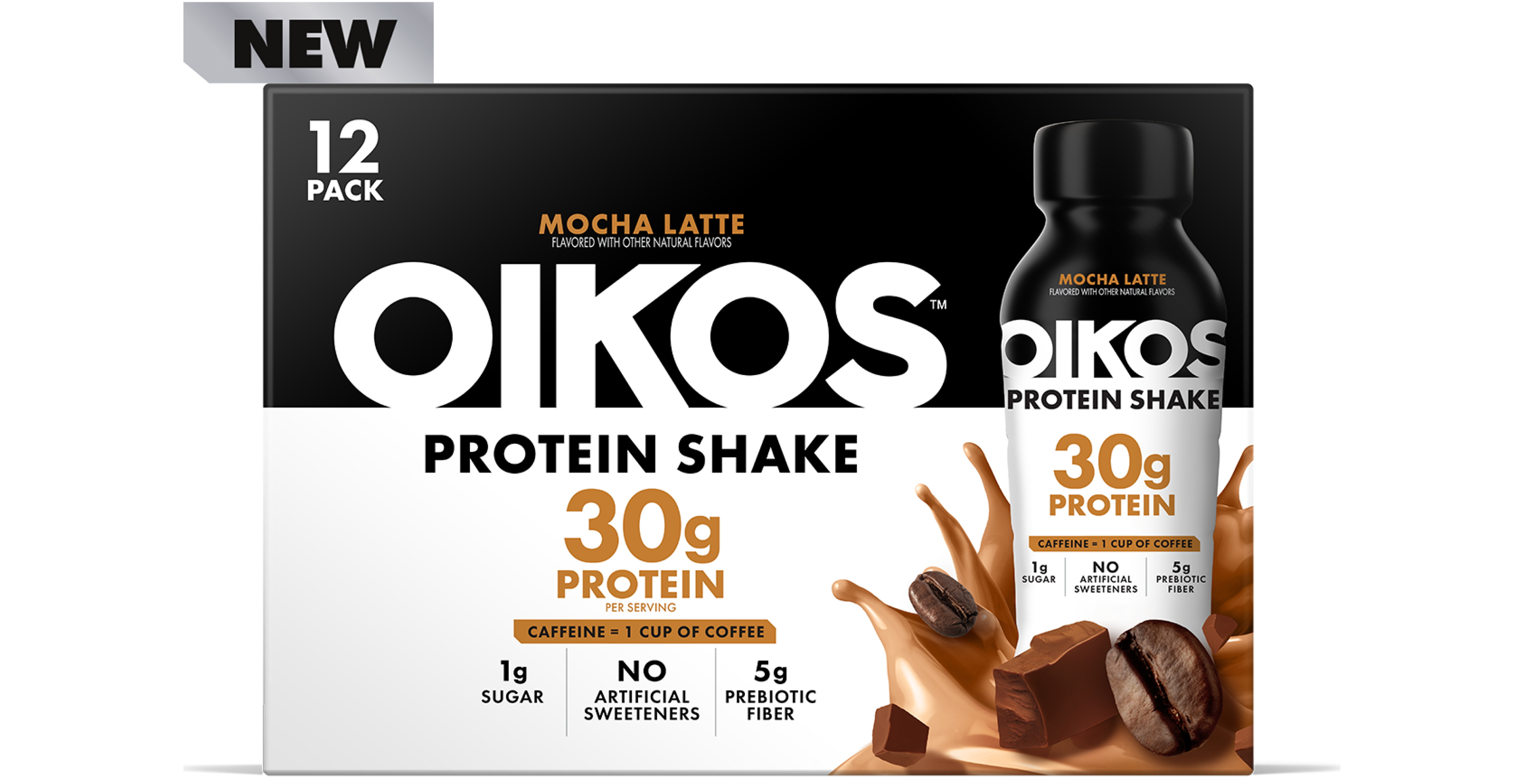 Mocha Latte Oikos High Protein Shake 12 Pack with 30g Protein